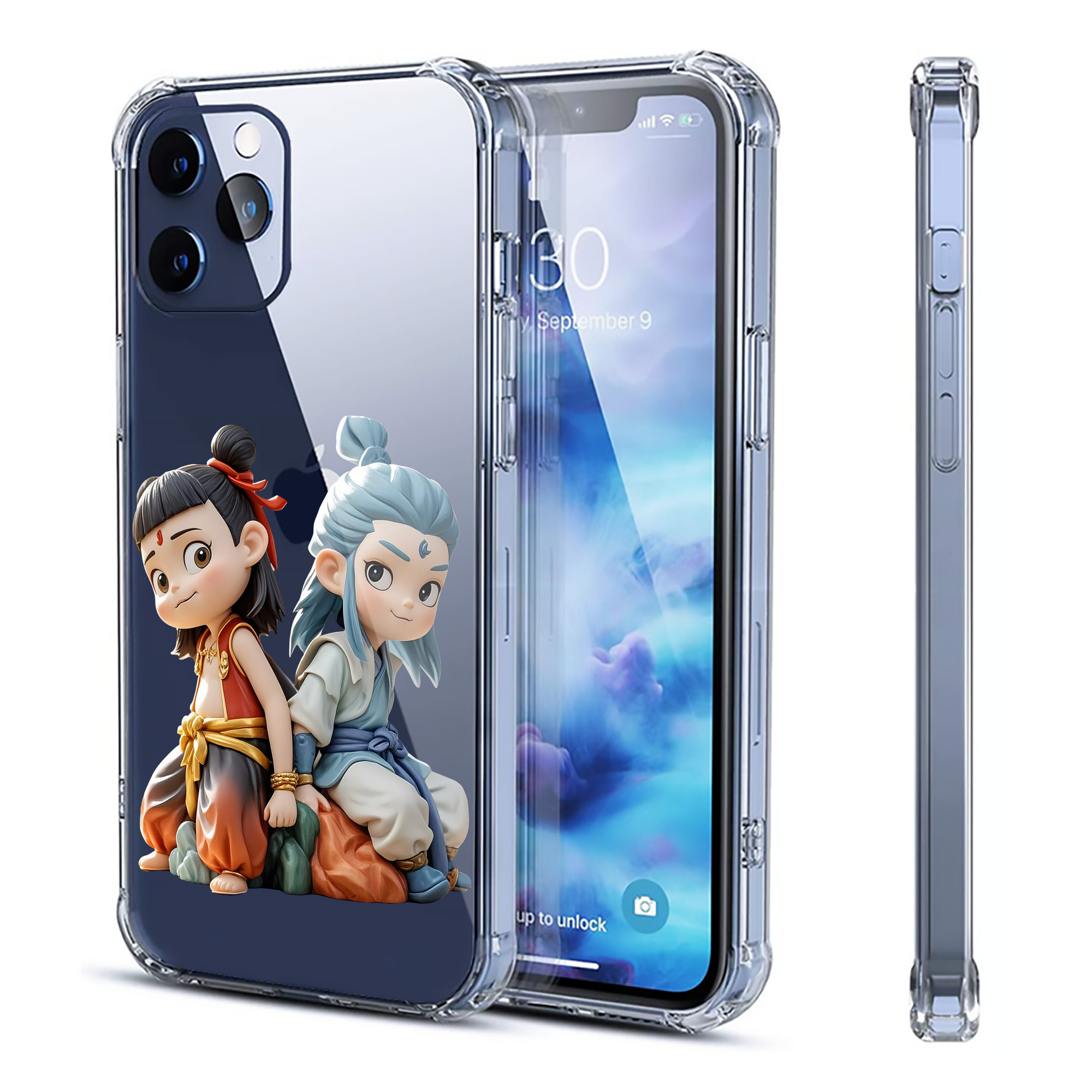 （画像用） Ne Zha 2 ナタ 魔童の大暴れ 【iPhone 12シリーズ対応】透明スマホケース（クリアソフトケース）
